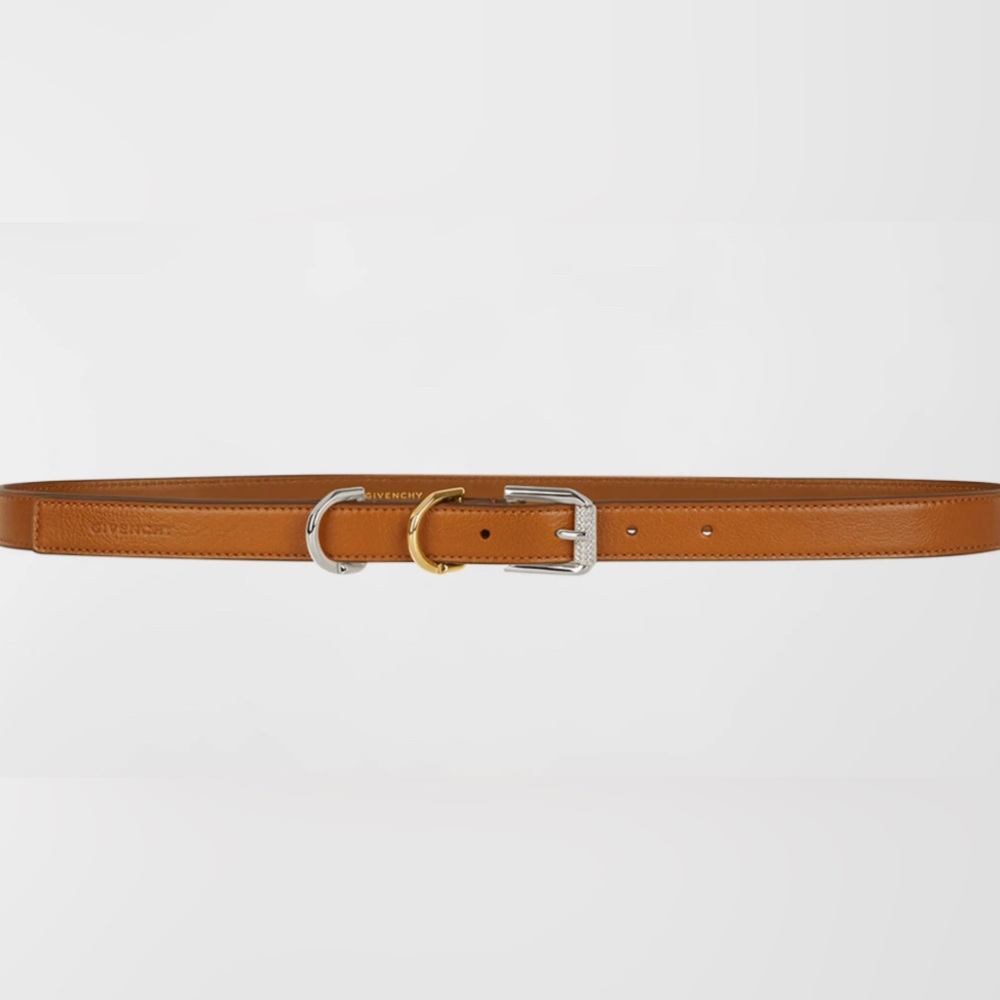 Givenchy VoYou soft tan leather belt, nwt, sz 90, $360+